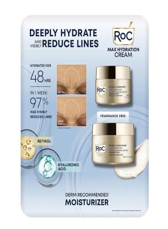 RoC Retinol Correxion Line Smoothing Max Hydration Cream 2 pack - 1.7 oz & 3.4 oz (5.1 oz total) - Image 1