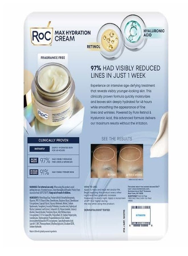 RoC Retinol Correxion Line Smoothing Max Hydration Cream 2 pack - 1.7 oz & 3.4 oz (5.1 oz total) - Image 2