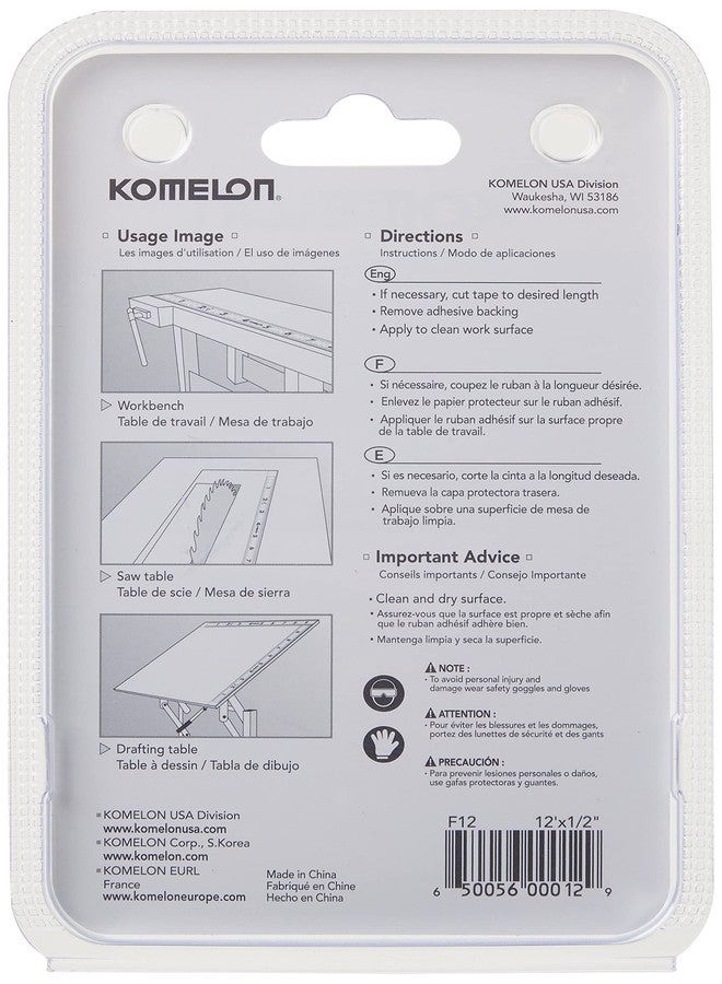 Komelon F12 12-Foot Stick and Measure Flat Tape Measure - Image 3