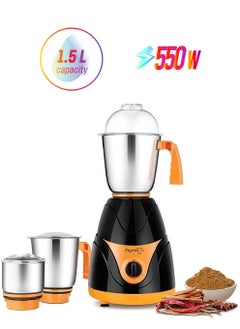 pigeon Mixer Grinder Trumix 3 Jars 550W, Black/Orange  - Image 1