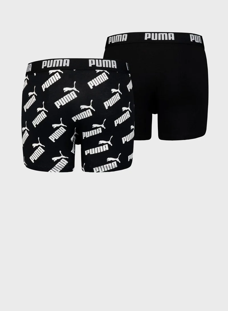 PUMA 2 Pack Kids Printed Boxers