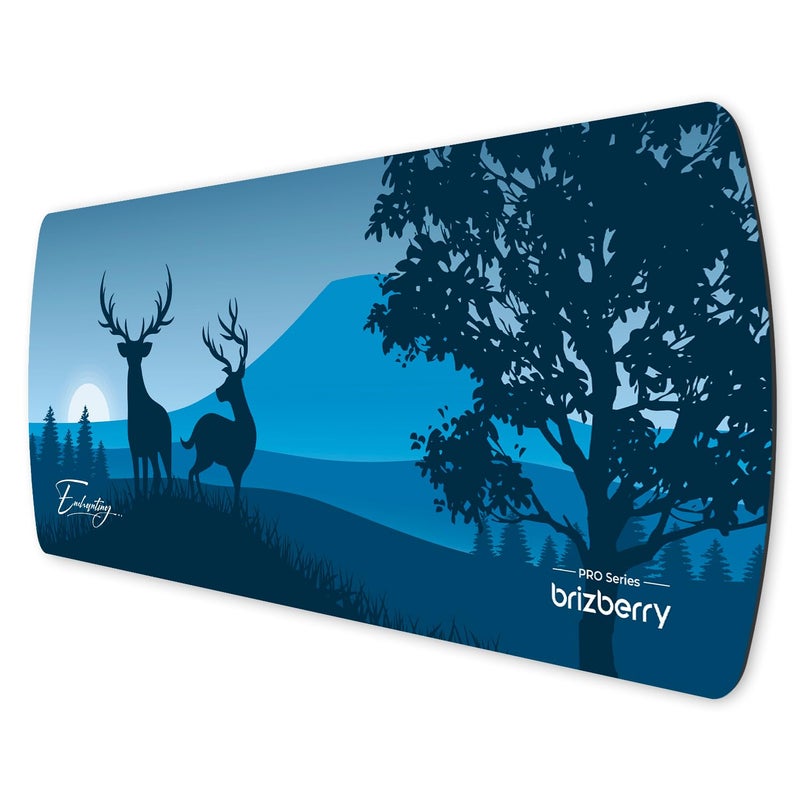 ARTBRIZ ® Brizberry Extended Mouse Pad, Desk Mat, 740mm x 310mm x 3mm Large Printed Premium Anti Skid Rubber Base for Desktop Laptop Keyboard (DM Design 3) - Image 1