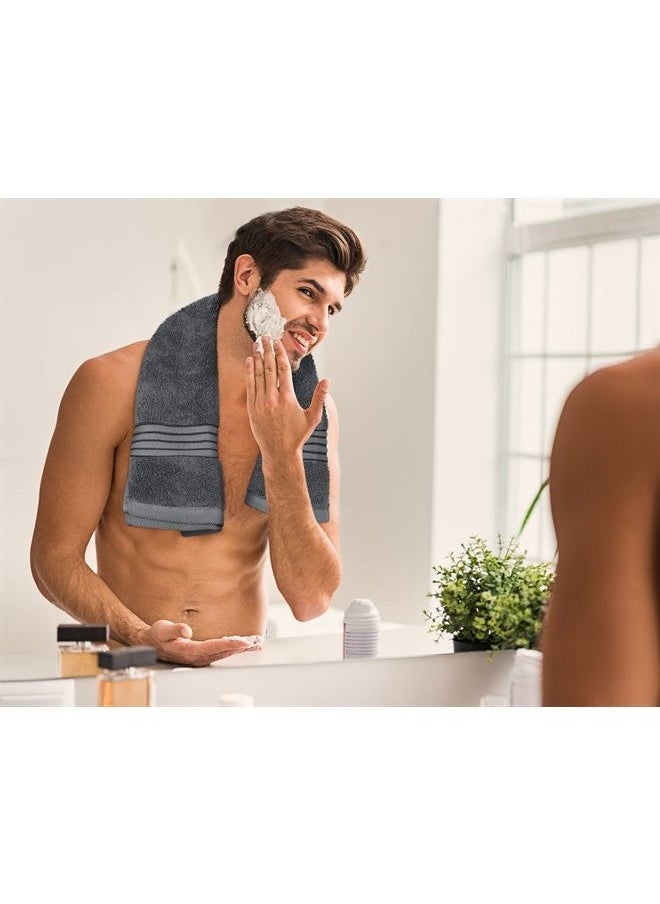 Utopia Towels - 8-Piece Luxury Towel Set, 2 Bath Towels, 2 Hand Towels, and 4 Wash Cloths, 600 GSM 100% Ring Spun Cotton Highly Absorbent Towels for Bathroom, Sports, and Hotel (Grey) - Image 1