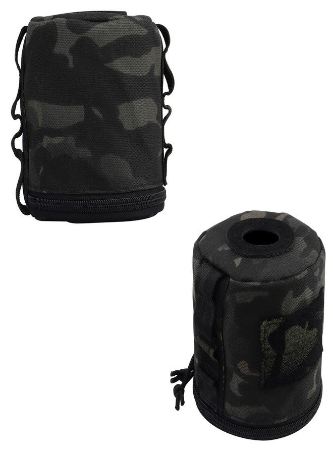 HdlsinaTactical Roll Paper Storage Holder Pouch Toilet Paper Holder Hanging Toilet Paper Dispenser with Ribbon Ring/Loop for Camping Tent(Bkcp) - Image 4