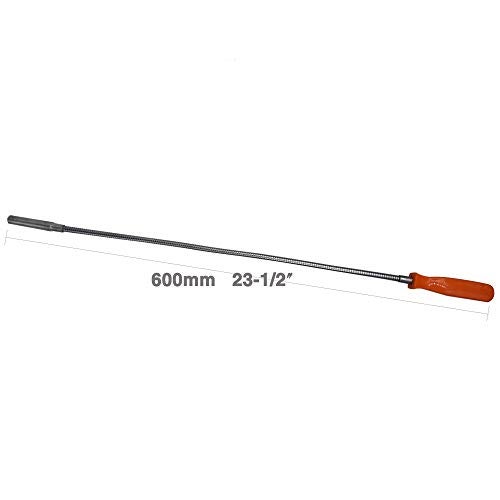 HARDK Flexible Magnetic Grabber Pickup Tool - 23-1/2" 8LB Bend-It Magnet Snake Pick-Up Sweeper Bendable Retriever Stick | Gifts for Men Christmas Useful for Hard-to-Reach,Sink Drains Mechanic Automotive - Image 3