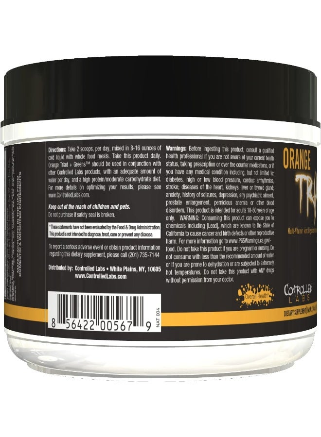 CONTROLLED LABS Orange Triad Plus Greens for Men and Women, 30 Servings Iron Free Sports Supplement for Overall Health, Multivitamin, Digestion, Immune System, and Joint Health - Image 5