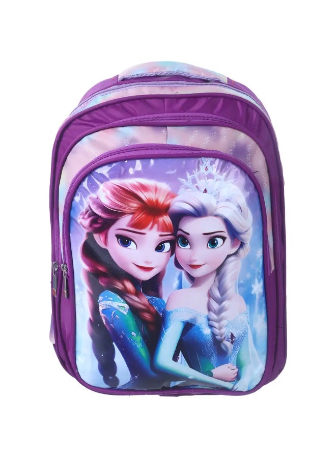 شنطة مدرسية ميكروفيبر للبنات، 16 بوصة، 3 سوستة - متعدد الالوان - Image 1