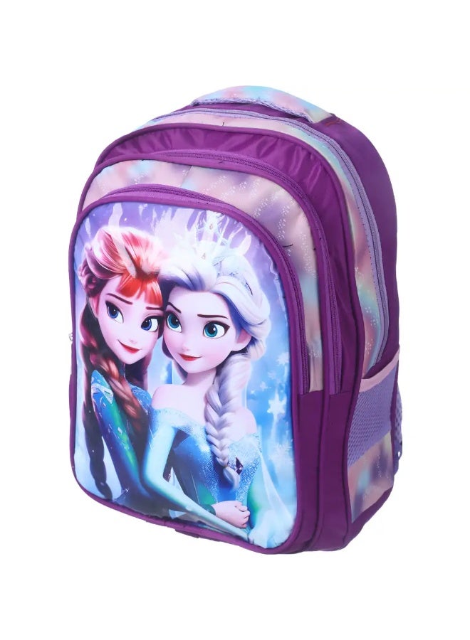 شنطة مدرسية ميكروفيبر للبنات، 16 بوصة، 3 سوستة - متعدد الالوان - Image 2