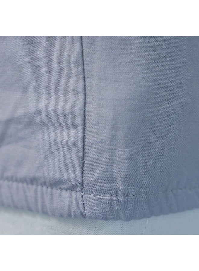 DANUBE HOME Bliss 3 - Pieces Cotton Super King Fitted Sheet Set - Grey - 200x200 + 35 cm 50x75 cm | 100% Cotton - 144 Thread Count Bedding Set For Bedroom - Image 4