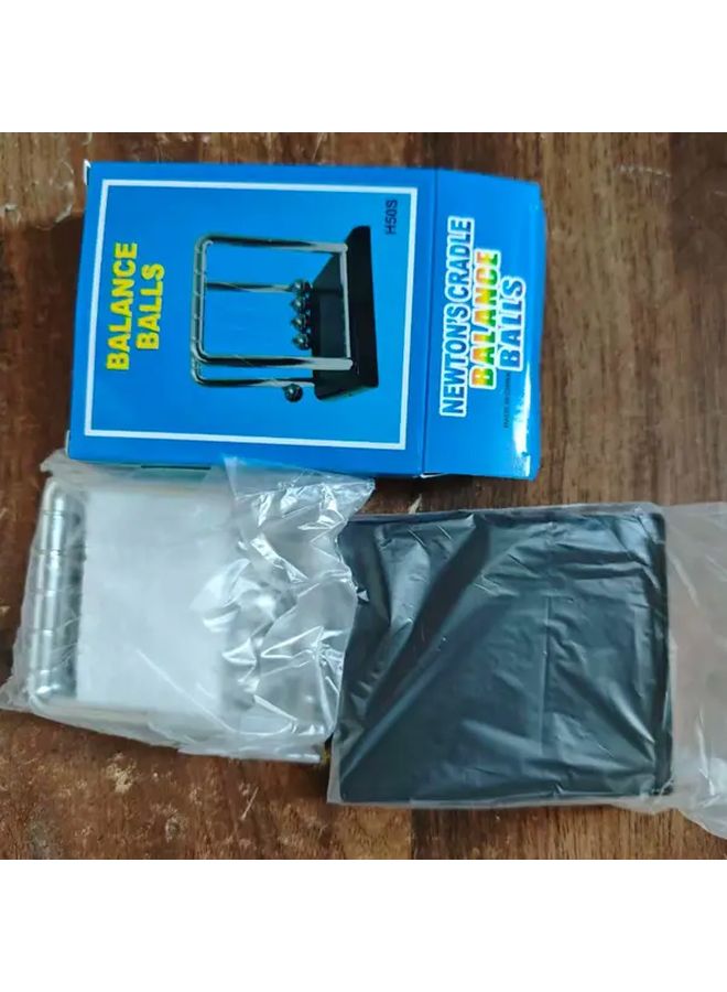 Black Newtons Cradle Physics Pendulum Toy 5 Spheres Office Desk Decor Educational Science Gift - Image 1