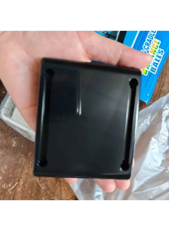 Black Newtons Cradle Physics Pendulum Toy 5 Spheres Office Desk Decor Educational Science Gift - Image 4