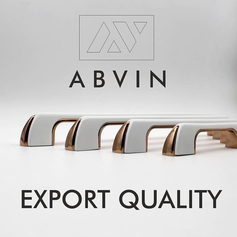 ABVIN Premium White Gold Bar Pull Handles Modern Gold Cabinet Hardware Furniture Pulls For Doors Cabinets Cupboards Drawers 1 Pcs 96 Mm 4 Inch Gold White Finish - Image 3