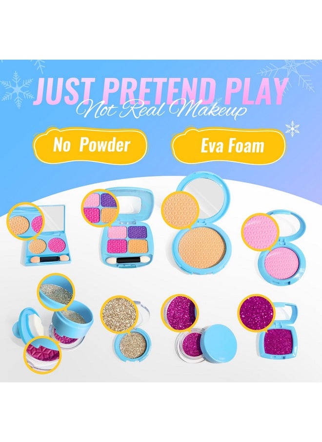 INNOCHEER - Pretend Makeup For Toddlers Fake Play Makeup For Little Girls Frozen Toy Makeup Set For Girls Birthday Christmas Princess Gifts Toddler Girl Toys Age 2 3 4 5 6 7 8 (Not Real Makeup) - Image 1