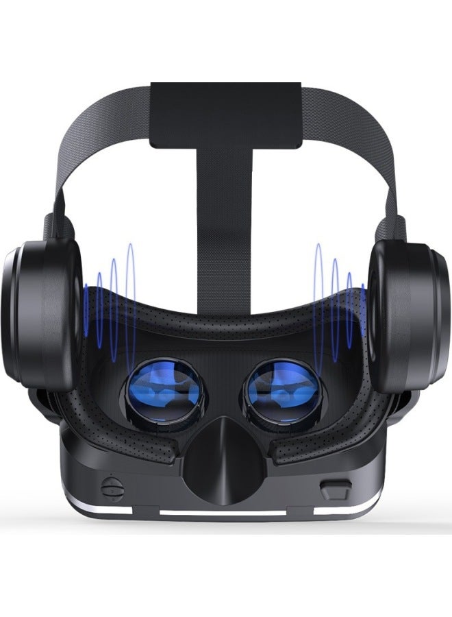 VR Glasses G04E Headset Version Mobile Phone 3D Virtual Reality Helmet Panoramic Mobile Phone Stereo Movie Digital Glasses-Color:Black  - Image 3
