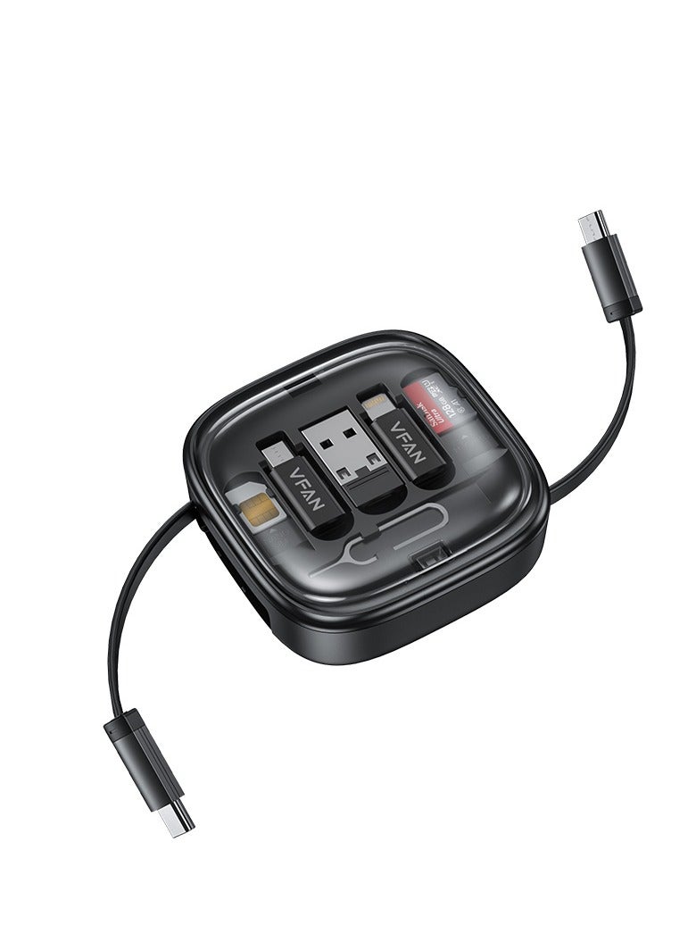 VFAN 8 in 1 Multi Functional Charging Storage Box X21-Balck