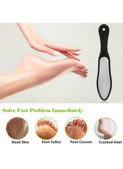 BEZOX Foot File (1 Pcs) Double Sided Foot Scraper Callus Remover Foot Rasp For Cracked Heel And Foot Corn Removal Stainless Steel Pedicure File W/Cloth Storage Bag  - Image 2