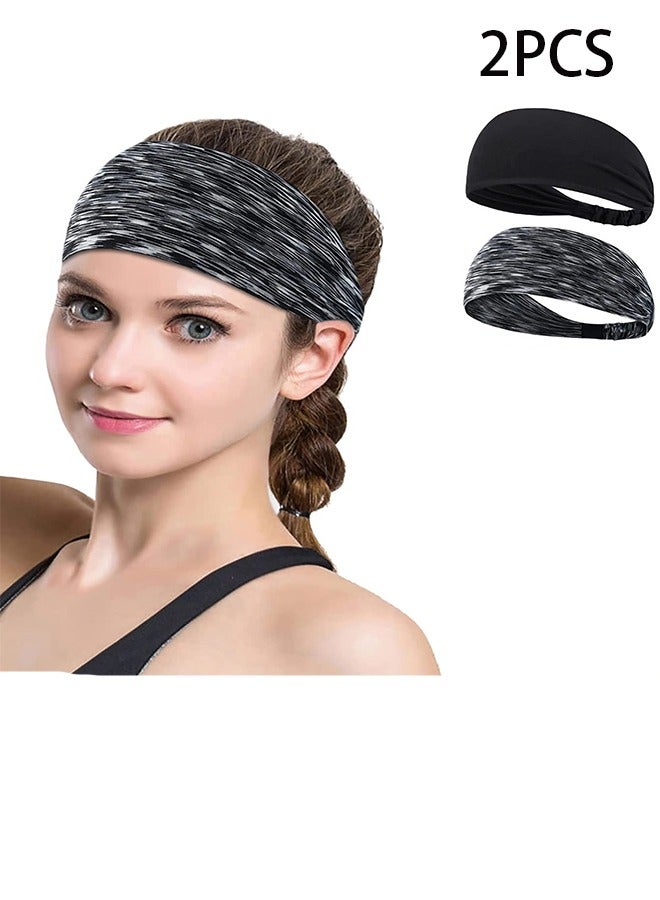 Generic Sweat Wicking Sports Headband 25x8cm , 2PCS  - Image 1