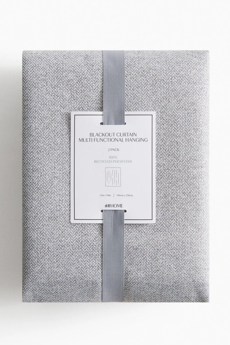 H&M 2-pack blackout curtain lengths