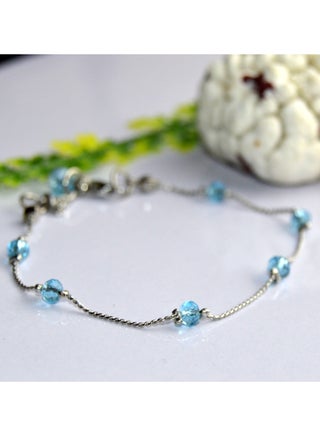 4ml Transparent Turquoise Crystals & Nickel Chrome Chain Bracelet - pzsku/ZB8E945937C294946CAA7Z/45/_/1716131698/6a80f5e3-29d7-4e19-9e5c-e76cc57f09a7