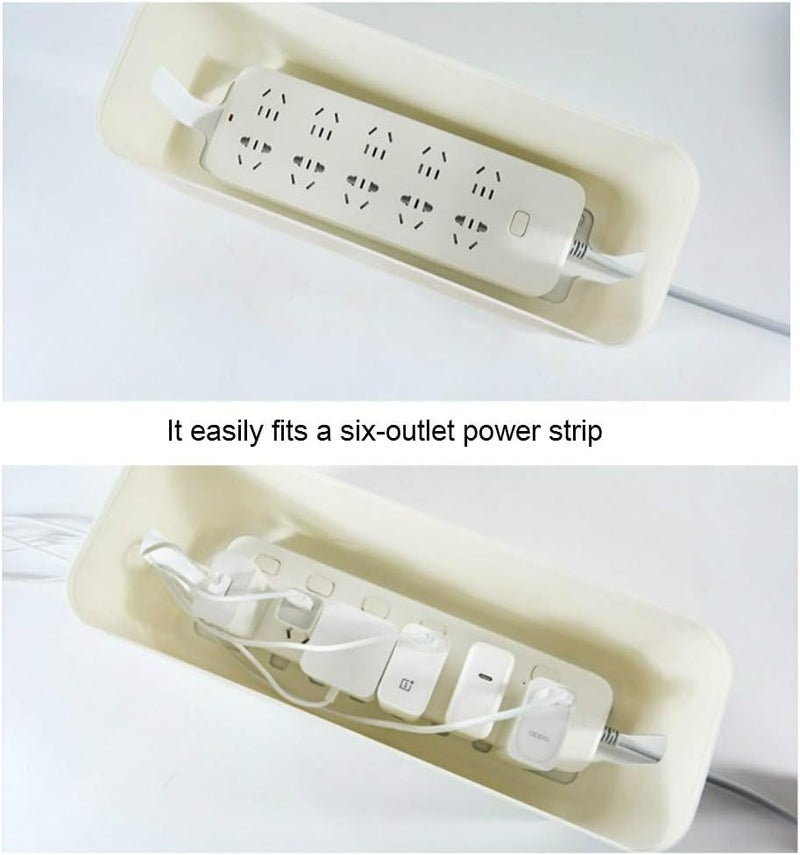 Sourcemall Cable Management Box| Power Stripe Organizer|Cord Organizer Box| Hide and Conceal Power Strips and Electrical Cords from TVs, Computers, and Desks| Keep Pets Safe - Image 3