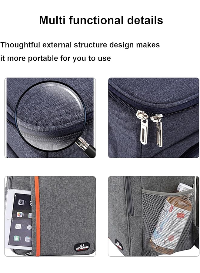 لينجي حقيبة ظهر مبردة معزولة ومضادة للتسرب ومضادة للماء، حقيبة ظهر مبردة خفيفة الوزن وناعمة للشاطئ للرجال والنساء للعمل/الغداء/النزهات/التخييم/المشي لمسافات طويلة. - Image 4