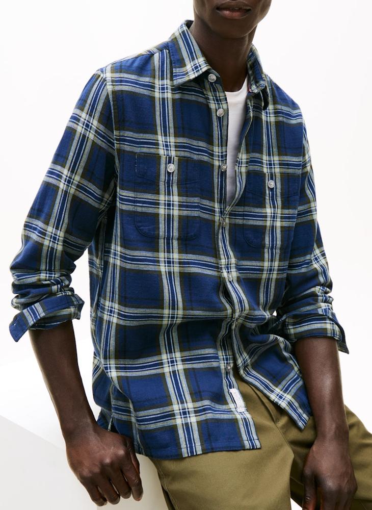 TOMMY HILFIGER Slub Twill Check Relax Fit Shirt - Image 3