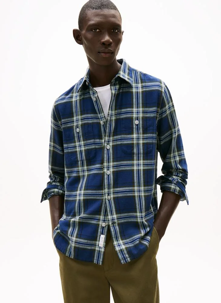 Slub Twill Check Relax Fit Shirt