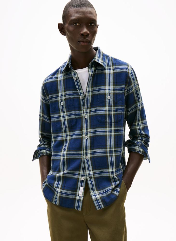 TOMMY HILFIGER Slub Twill Check Relax Fit Shirt - Image 1