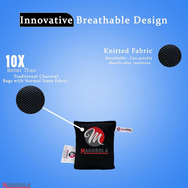 MAGHROLA حقيبة الفحم النشط الطبيعية غير الكهربائية لتنقية الهواء وامتصاص الروائح 250 جرام - Image 5
