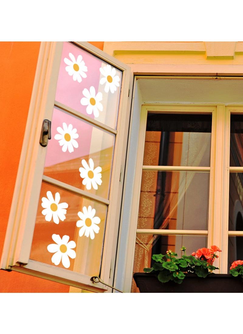 Y&D Plant Flower Daisy Window Stickers Mirror Glass Window Stickers Home Decorative Wall Stickers 30*30CM  - Image 5