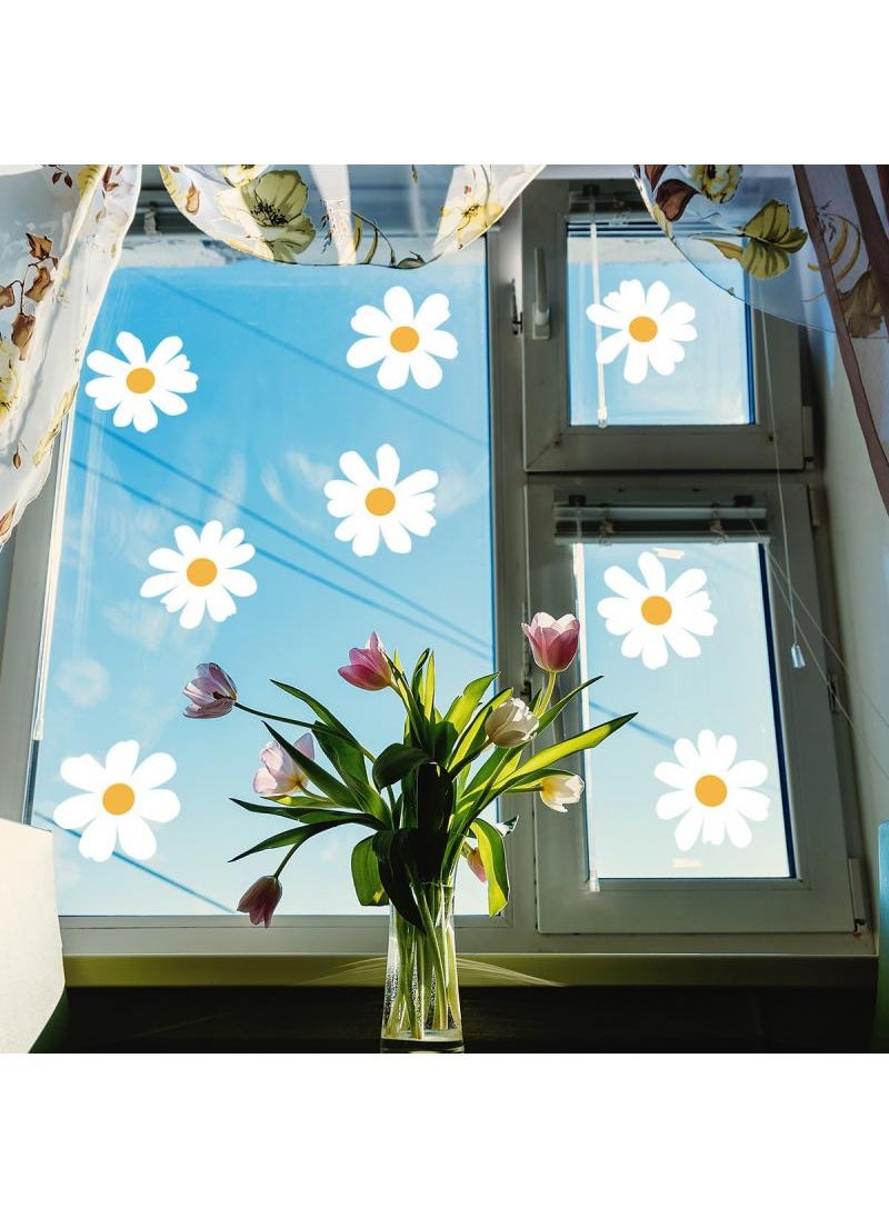 Y&D Plant Flower Daisy Window Stickers Mirror Glass Window Stickers Home Decorative Wall Stickers 30*30CM  - Image 4