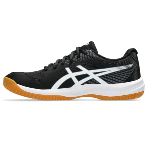 ASICS Men's Upcourt 6 Volleyball Shoes, 10, Black/White - Image 4