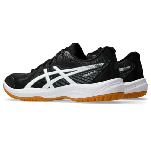 ASICS Men's Upcourt 6 Volleyball Shoes, 10, Black/White - Image 3