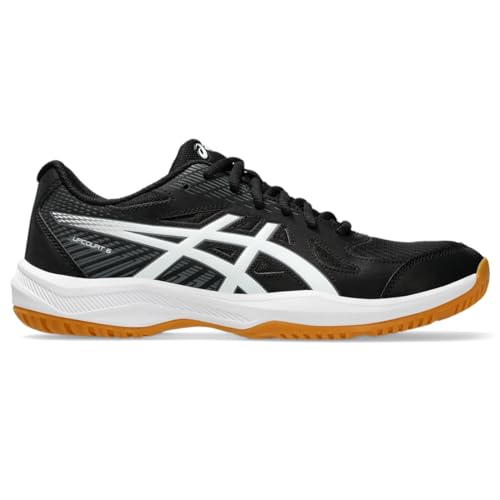 ASICS Men's Upcourt 6 Volleyball Shoes, 10, Black/White - Image 1