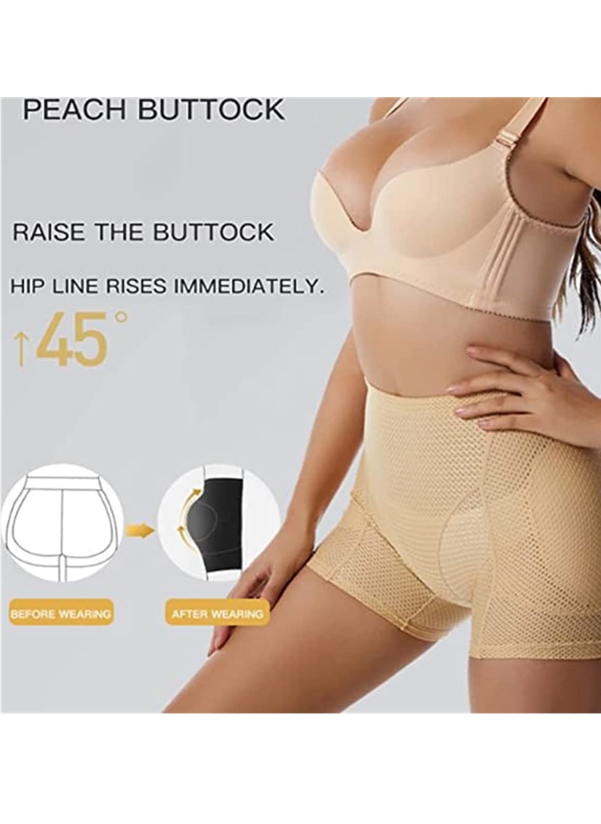 Excefore Hip Enhancer Shapewear Womens Lifter Padded Shorts Pads