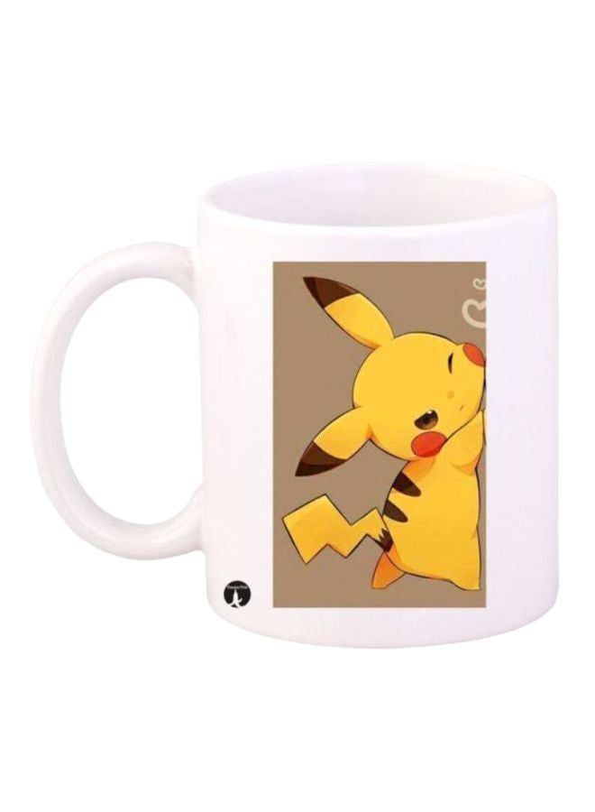 RKN Pokemon Printed Mug White/Yellow/Brown - Image 2