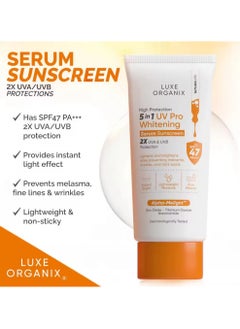 LUXE ORGANIX luxe organix 5in1 uv pro whitening serum sunscreen 40ml  - Image 2