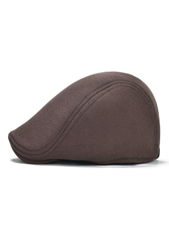 VOBOOM Men's Cotton Flat Ivy Gatsby Newsboy Driving Hat Cap (Style2-Brown) - Image 2
