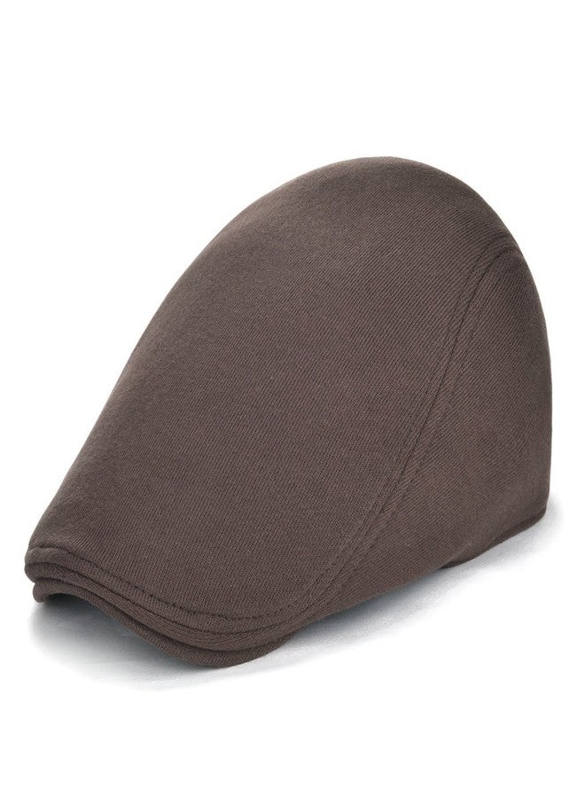 VOBOOM Men's Cotton Flat Ivy Gatsby Newsboy Driving Hat Cap (Style2-Brown) - Image 1