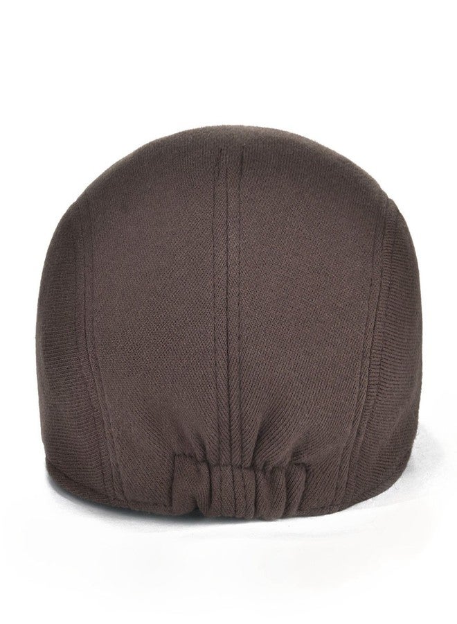 VOBOOM Men's Cotton Flat Ivy Gatsby Newsboy Driving Hat Cap (Style2-Brown) - Image 4