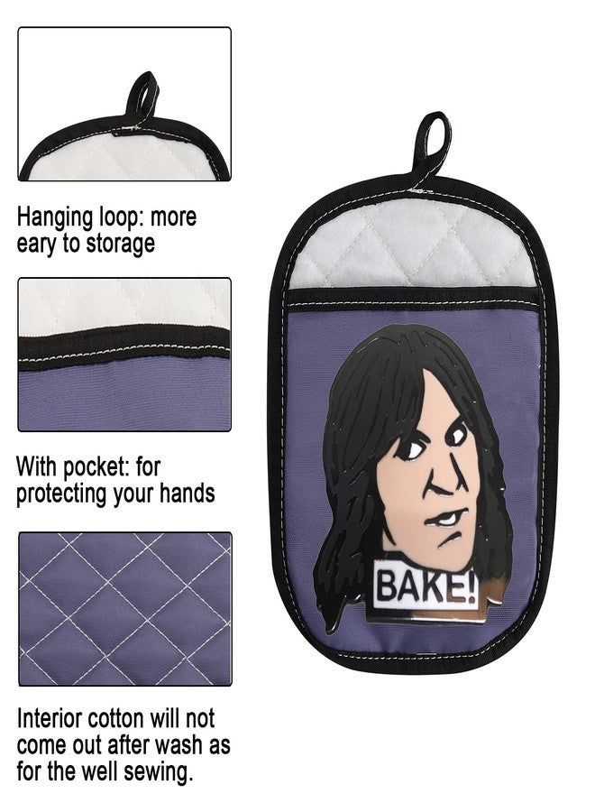 WCGXKO Baking Show Inspired Oven Pads Pot Holder with Pocket Baker Gift for TV Show Fans (Bake!) - Image 3