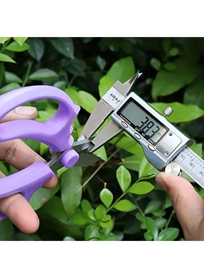 Blue Stainless Steel Gardening Shears Wide Blade Manual Tool For Pruning Floral Arrangements - Image 5