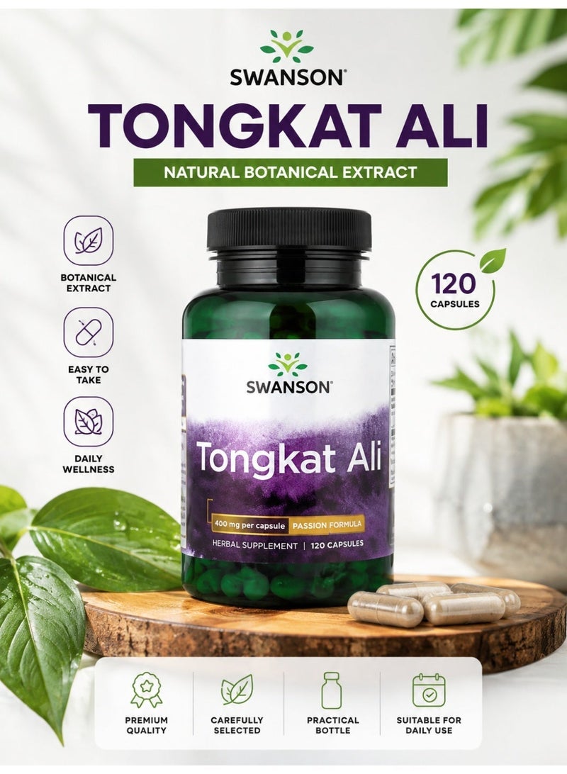 SWANSON Tongkat Ali, 120 Capsules (400 mg per Capsule)(pack of 2) - Image 3