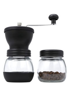 MIBRU Manual Coffee Grinder with Two Clear Glass Jars Compatible Replacement Burr Grinder Best Gift For Coffee Lovers  - Image 2