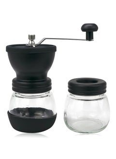 MIBRU Manual Coffee Grinder with Two Clear Glass Jars Compatible Replacement Burr Grinder Best Gift For Coffee Lovers  - Image 3