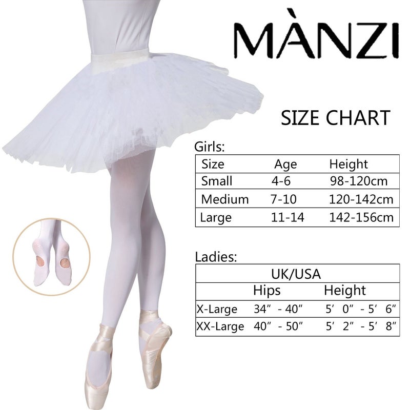 MANZI 3 Pairs Women's Girl's Dance Tights Convertible Transition Ballet Tights 40D Ballet Pink M(7-10y) - Image 3