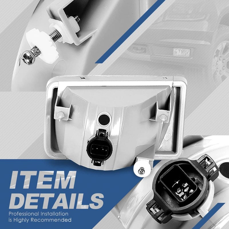 Auto Dynasty Chevy/GMC GMT900 Truck Pair of Bumper Driving Fog Lights (Clear Lens) - Image 3