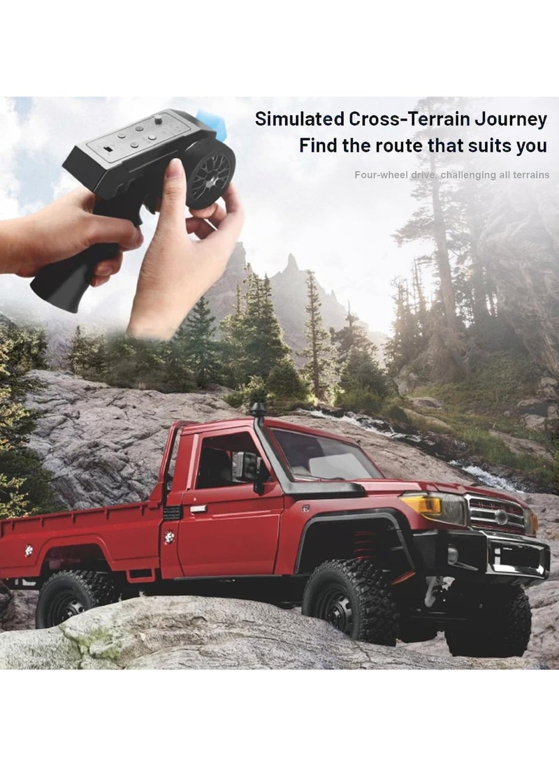 Generic - MN MODEL RC Crawler  1/12 RC Truck 4x4 RC Rock Crawler Toyota LC79 Remote Control Pickup 2.4Ghz All Terrain with 280 Brushed Motor Proportional Throttle Steering RTR Hobby Toy for Adult - Image 1
