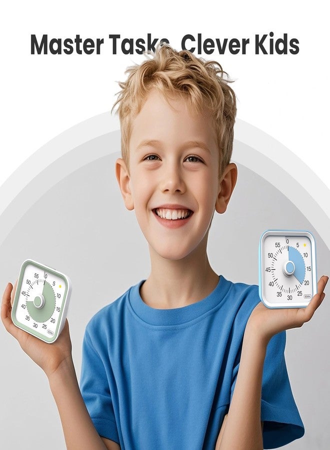 InfPokid Visual Timer with Pause Function for Kids and Adults, Productivity Timer for Study, Teaching, Kitchen Cooking, Office Meetings, Time Management for ADHD (Blue) - Image 3