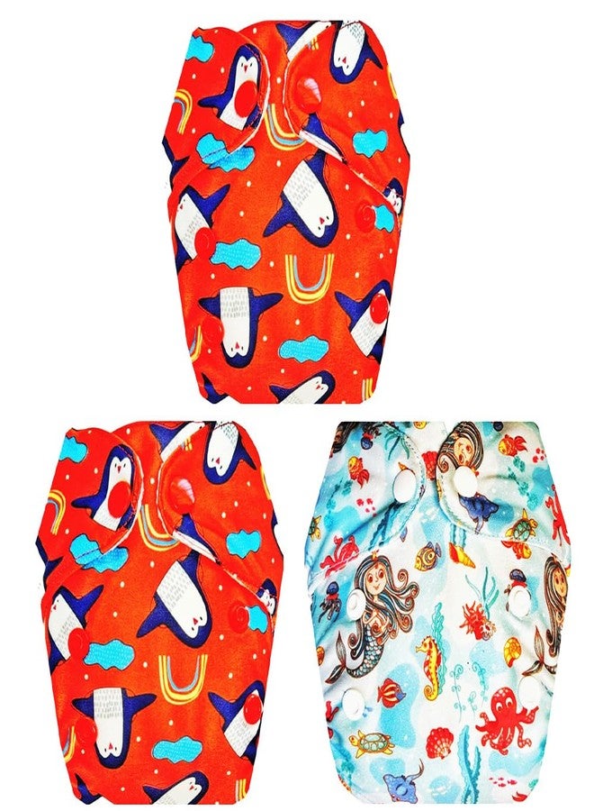 Dumbledo Premium Newborn Cloth Diaper with Integrated Soaker (Pack of 3) | Snug Fit | 6-Layer Absorbent Pad | Quick Dry | Everyday Diapering Essential | 0 - 4 Months | Unisex Baby - Image 1